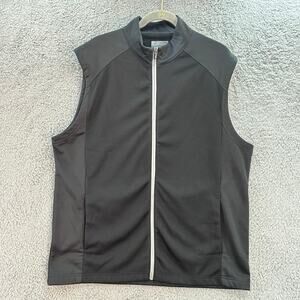 PGA‎ Tour Men's XL Black Vest Fleece Lined Golf Performance Warm Activewear